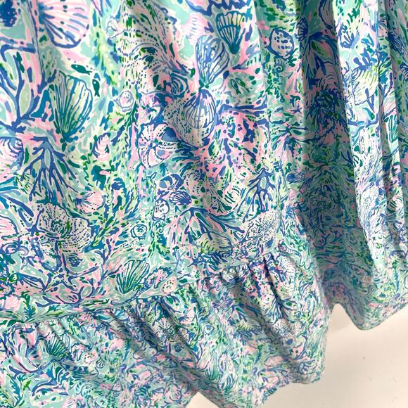 Lilly Pulitzer NEW Tamie Off The Shoulder Dress SZ XL Surf Blue Soleil It on Me - Picture 6 of 14
